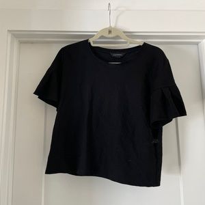 Club Monaco Ruffle Sleeve T-shirt